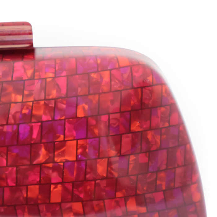Bolsa Clutch Festa Acrílico Marsala