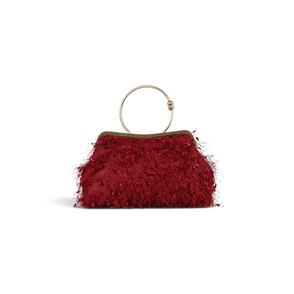 Bolsa Top Handle Franja Vermelha