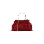 Bolsa Top Handle Franja Vermelha