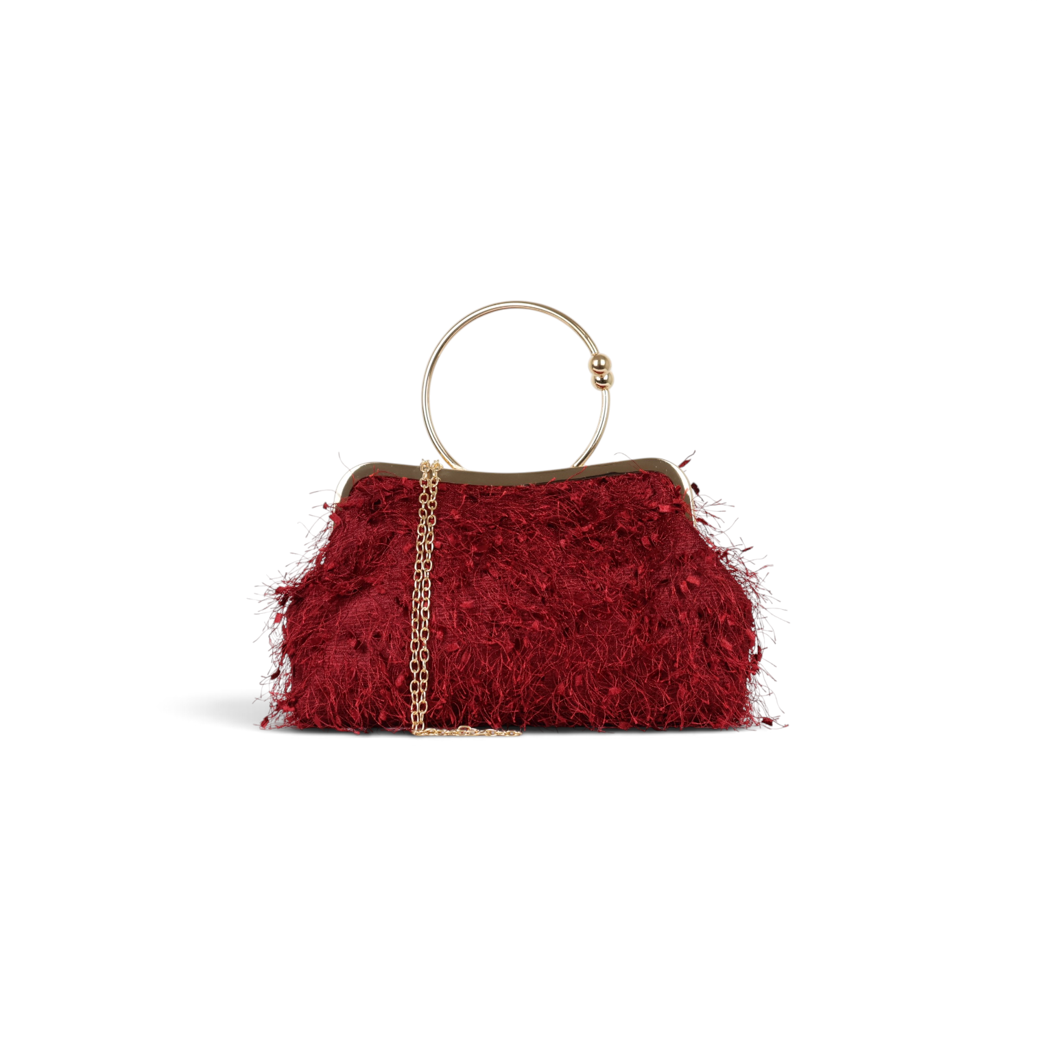 Bolsa Top Handle Franja Vermelha