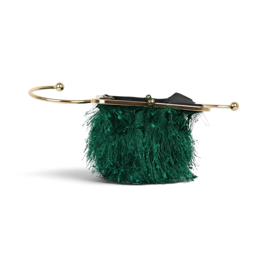 Bolsa Top Handle Franja Verde