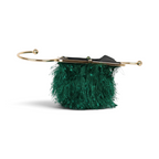Bolsa Top Handle Franja Verde