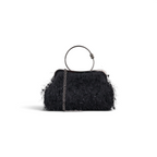 Bolsa Top Handle Franja Preta
