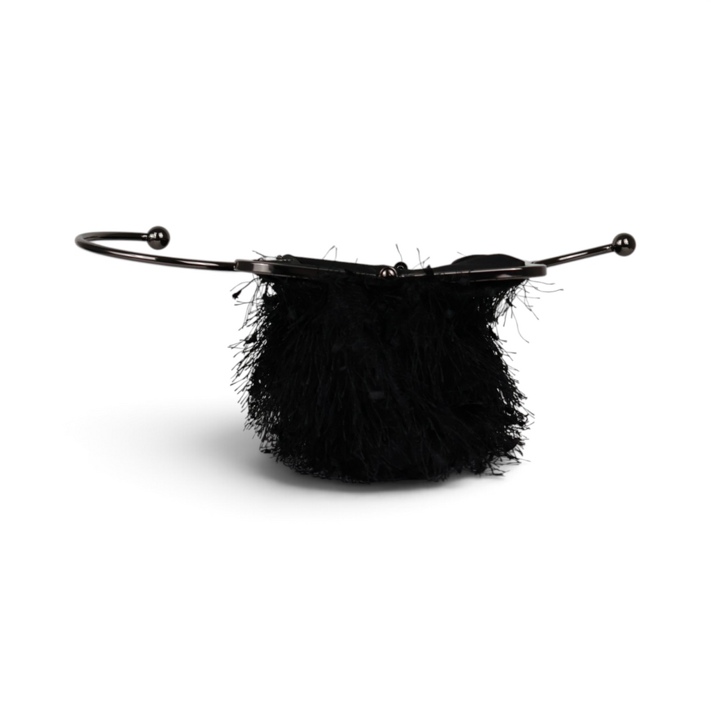Bolsa Top Handle Franja Preta
