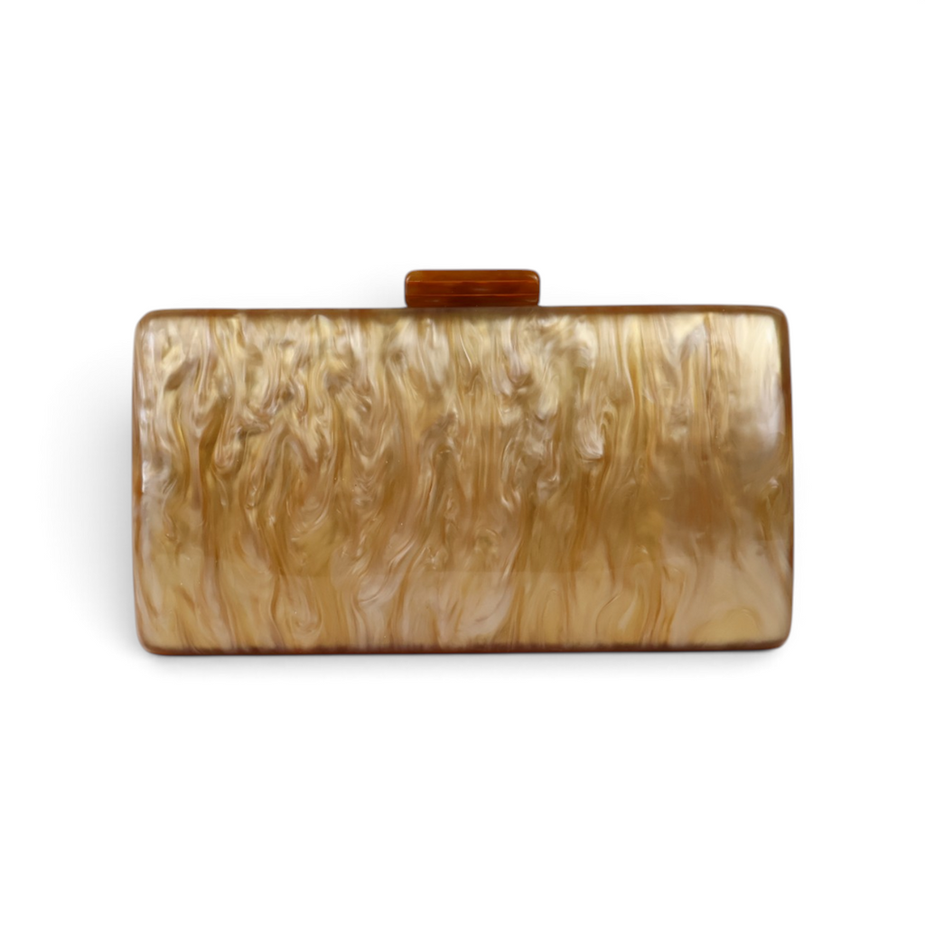 Bolsa Festa Clutch Acrílico Marrom Caramelo