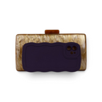 Bolsa Festa Clutch Acrílico Marrom Caramelo