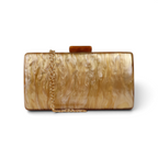 Bolsa Festa Clutch Acrílico Marrom Caramelo