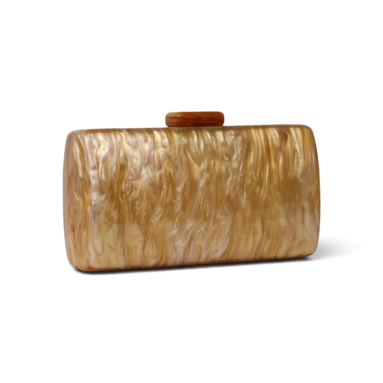 Bolsa Festa Clutch Acrílico Marrom Caramelo