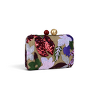 Bolsa Clutch Festa Bordada Flores Marsala