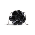 Bolsa Clutch Festa Acrílico Flor Preta