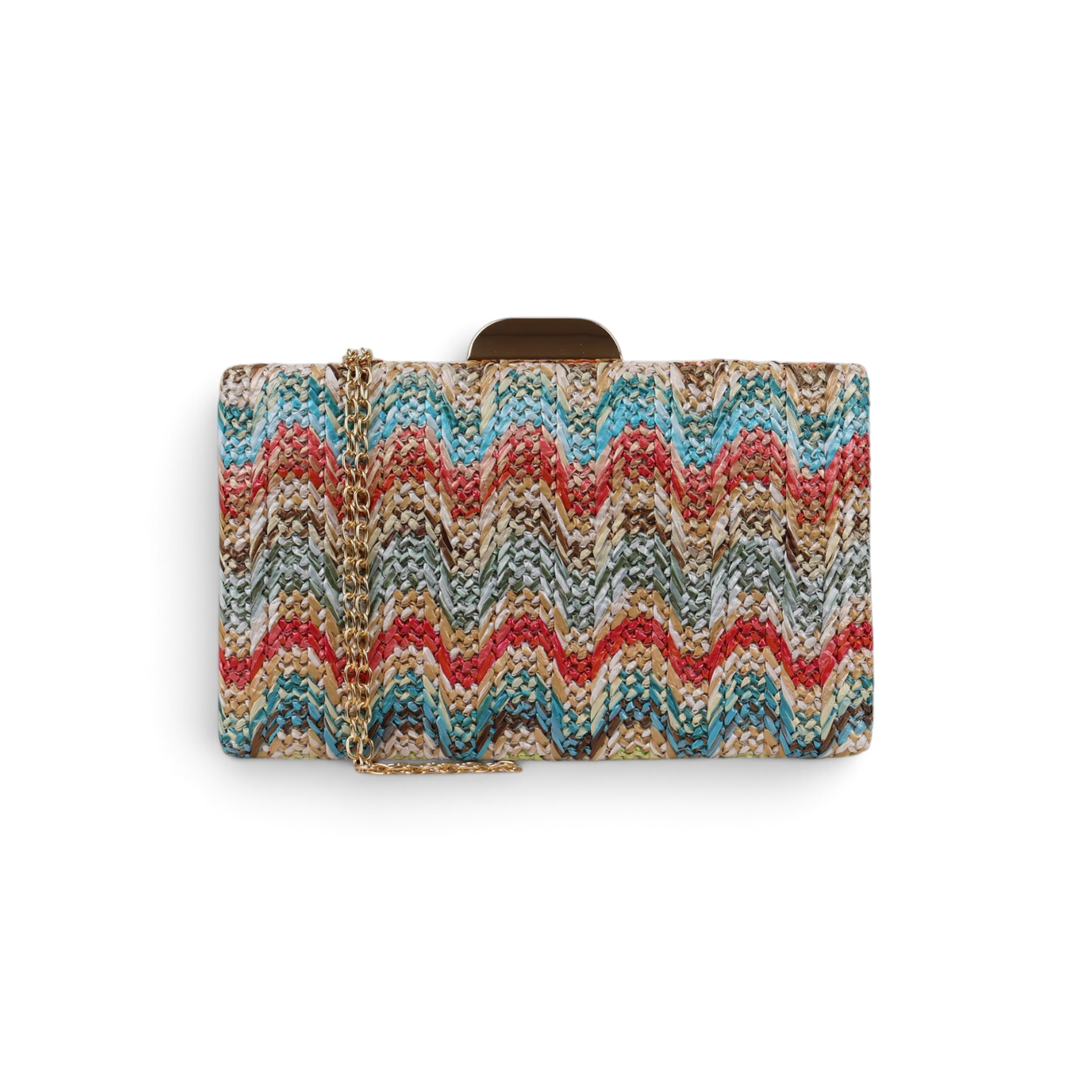 Bolsa de Festa Clutch Palha Colorida