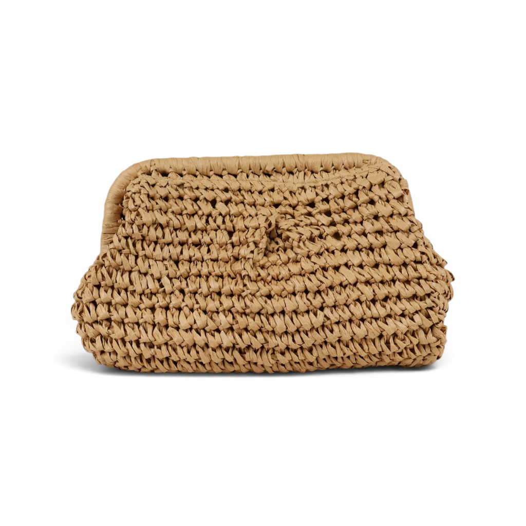Bolsa de Festa Pouch Palha Bege