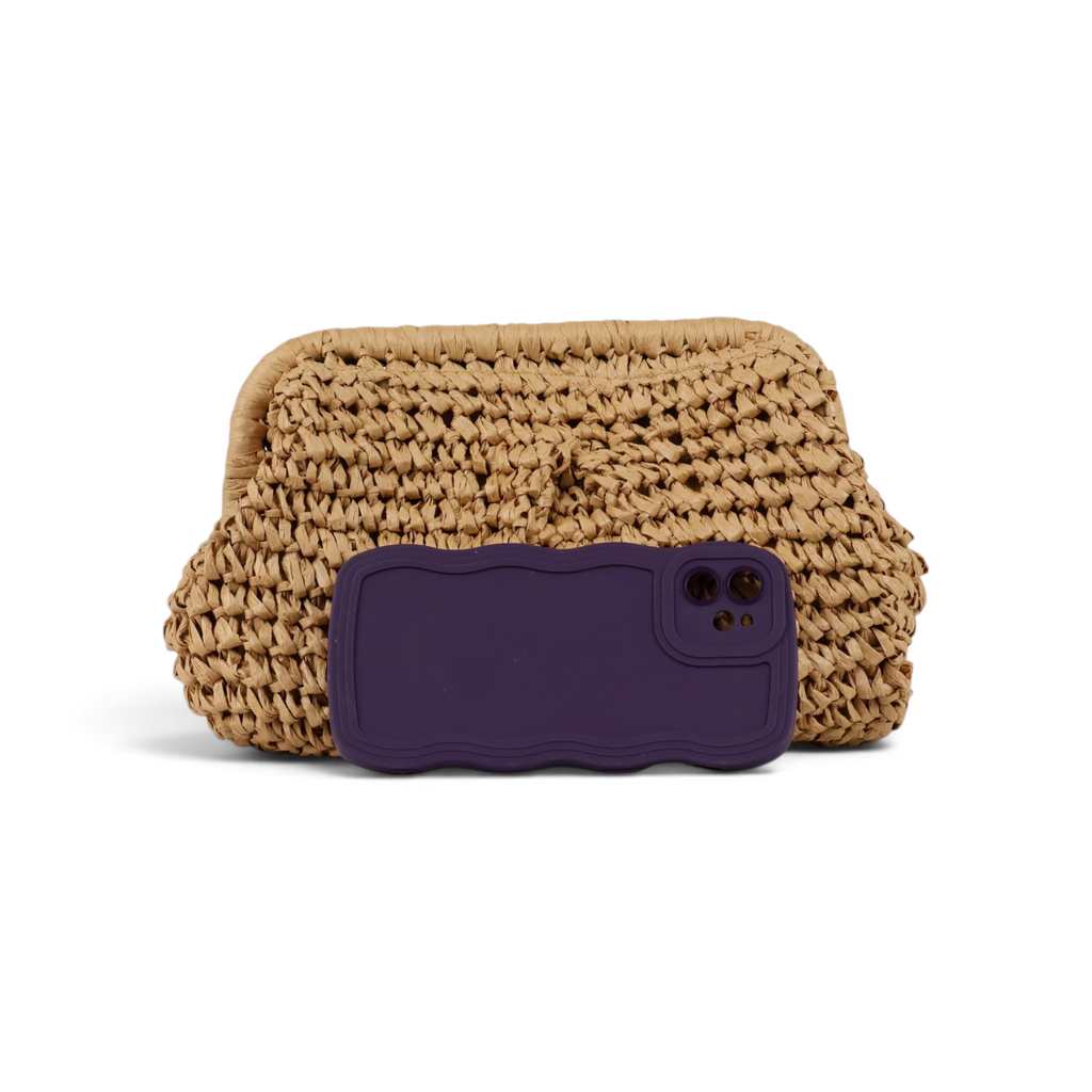 Bolsa de Festa Pouch Palha Bege