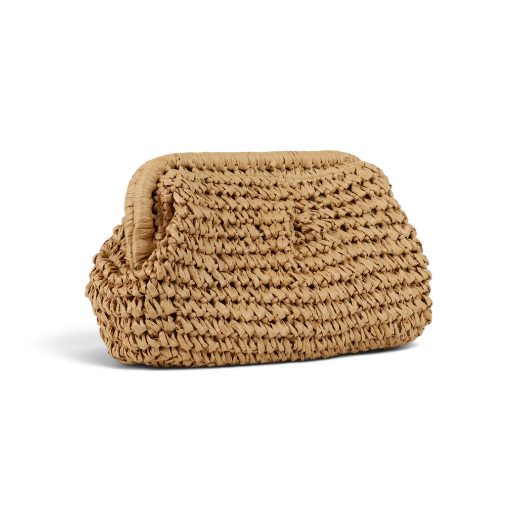 Bolsa de Festa Pouch Palha Bege