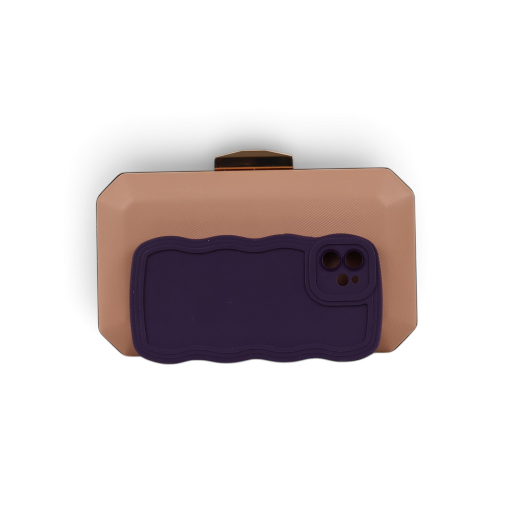 Bolsa de Festa Clutch Bege Nude
