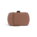 Bolsa de Festa Clutch Oval Bege Nude