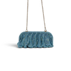 Bolsa Pouch Strass Azul