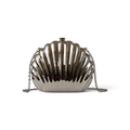 Bolsa Clutch Festa Concha Metal Prata