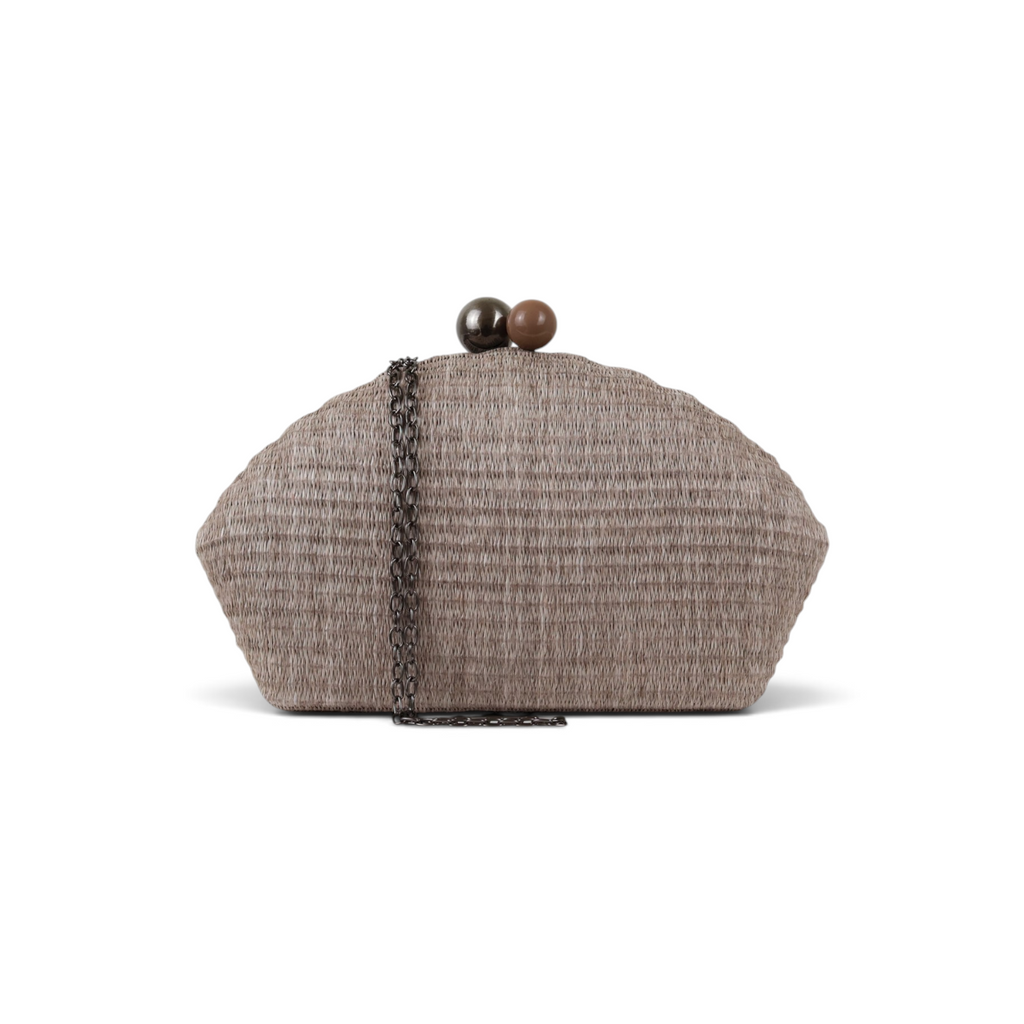 Bolsa Clutch Festa Palha Cinza