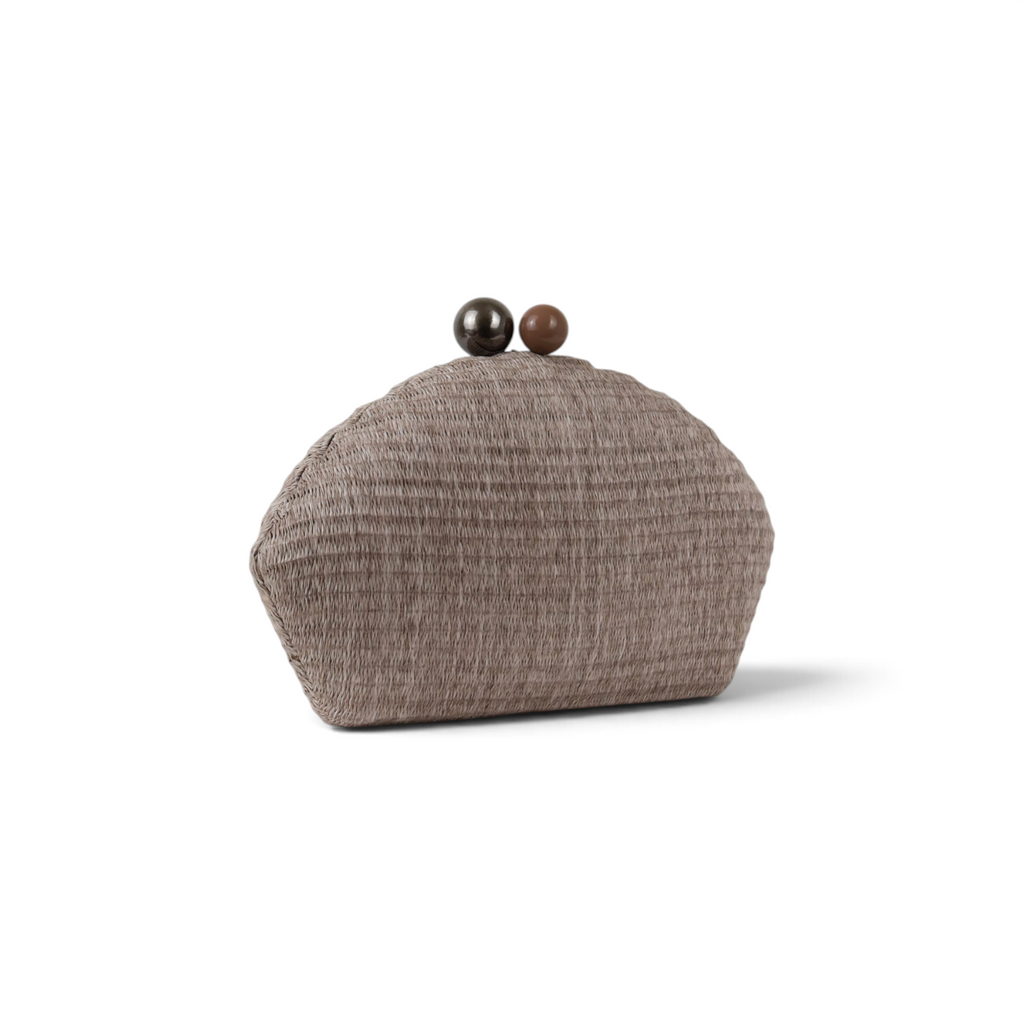 Bolsa Clutch Festa Palha Cinza
