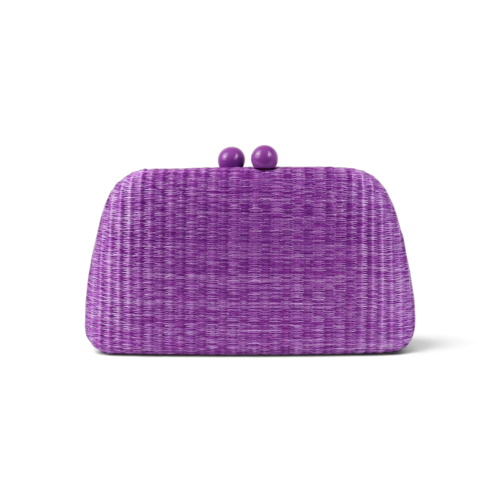 Bolsa Clutch Festa Palha Roxa