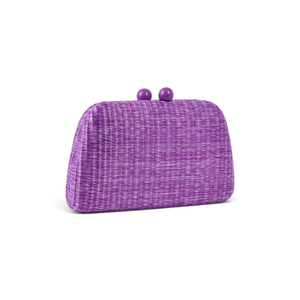 Bolsa Clutch Festa Palha Roxa