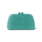 Bolsa Clutch Festa Palha Turquesa