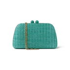 Bolsa Clutch Festa Palha Turquesa