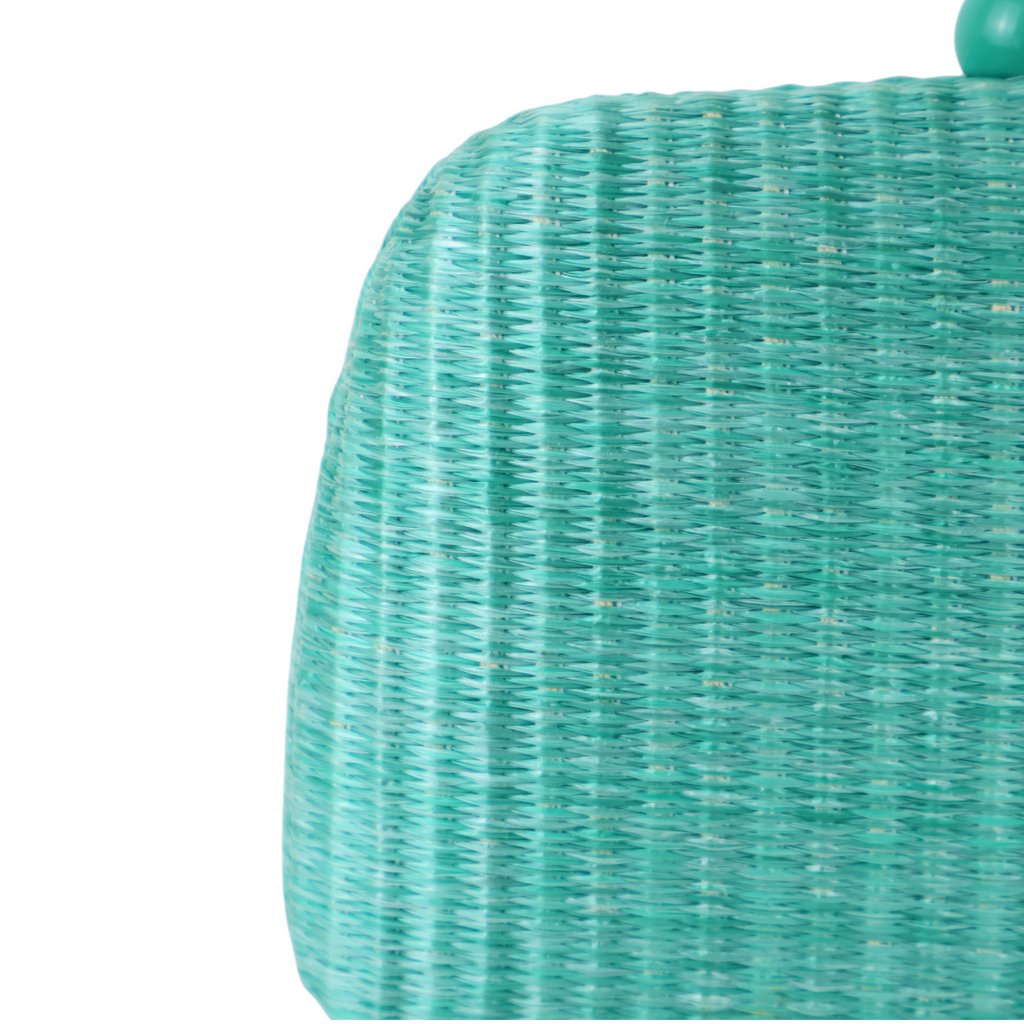 Bolsa Clutch Festa Palha Turquesa
