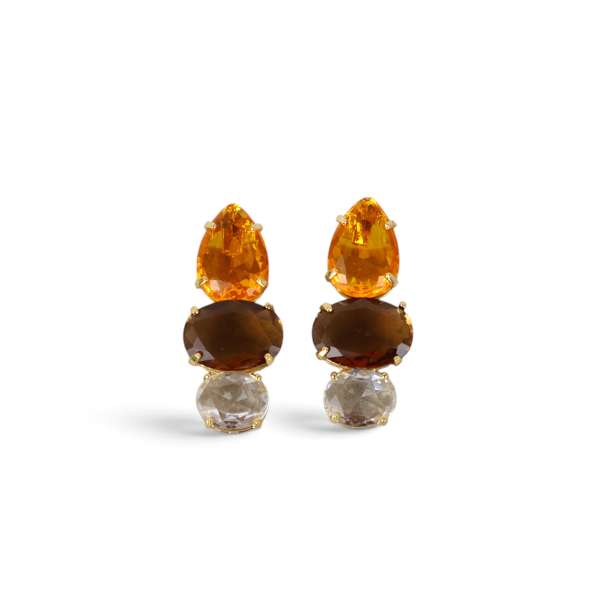 Brinco Marrom e Laranja