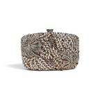 Bolsa Festa Clutch Pedraria Strass Dourada Cristais