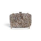Bolsa Festa Clutch Pedraria Strass Dourada Cristais