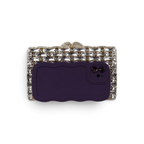 Bolsa Festa Clutch Pedraria Strass Dourada Cristais