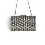 Bolsa Festa Clutch Pedraria Strass Dourada Cristais