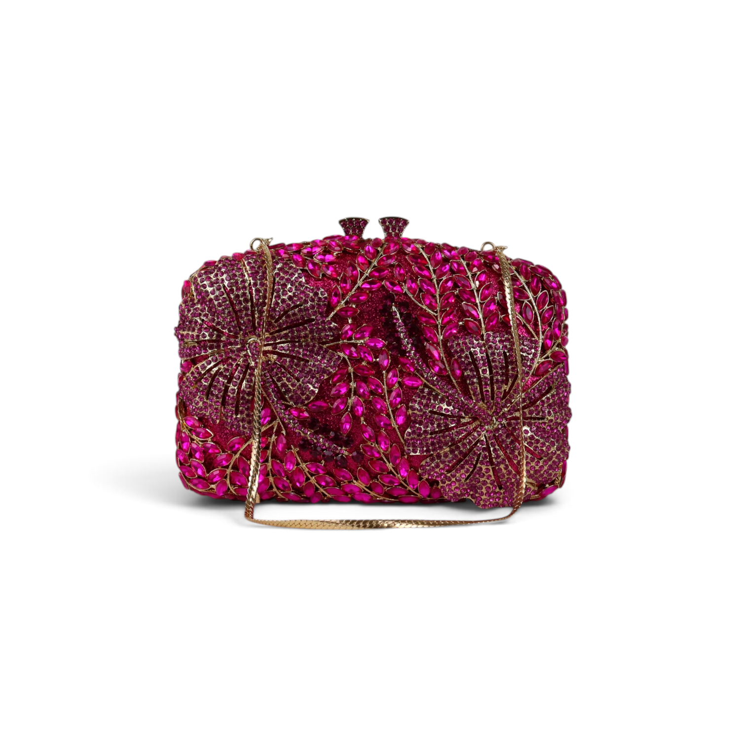 Bolsa Festa Clutch Pedraria Strass Rosa