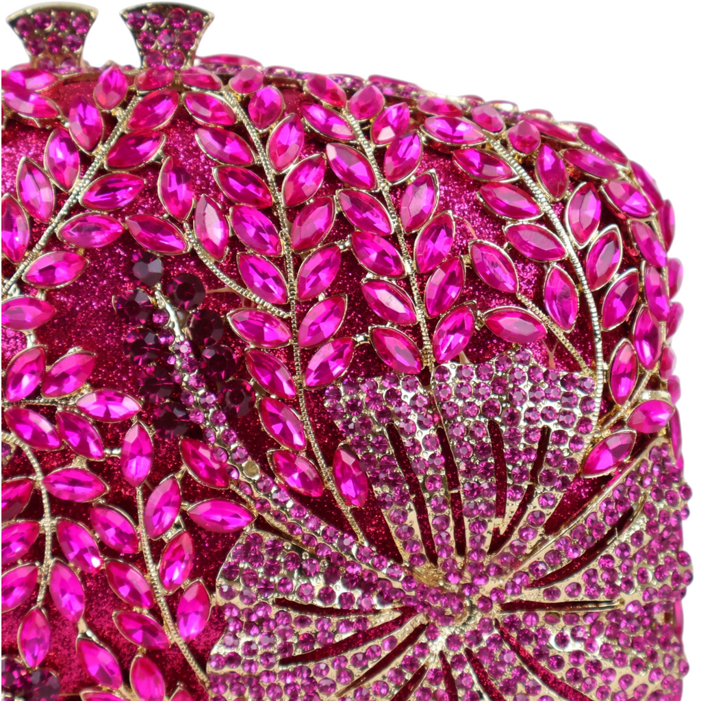 Bolsa Festa Clutch Pedraria Strass Rosa