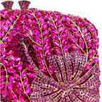Bolsa Festa Clutch Pedraria Strass Rosa