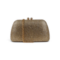 Bolsa Clutch Festa Pedraria Dourada