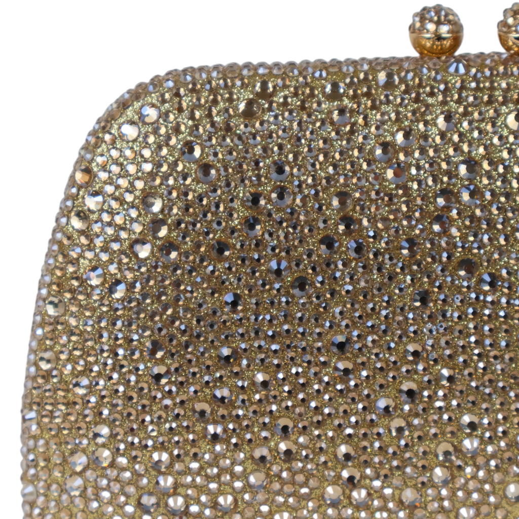 Bolsa Clutch Festa Pedraria Dourada