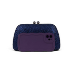 Bolsa Clutch Festa Pedraria Azul Marinho