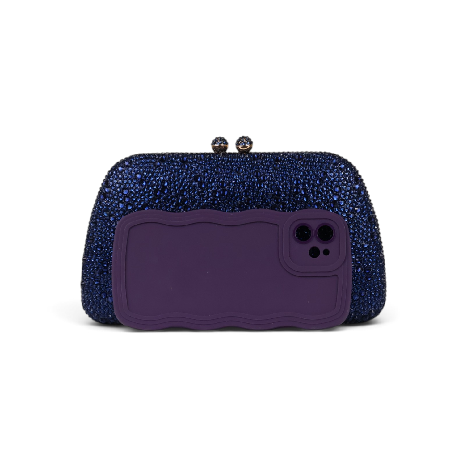 Bolsa Clutch Festa Pedraria Azul Marinho
