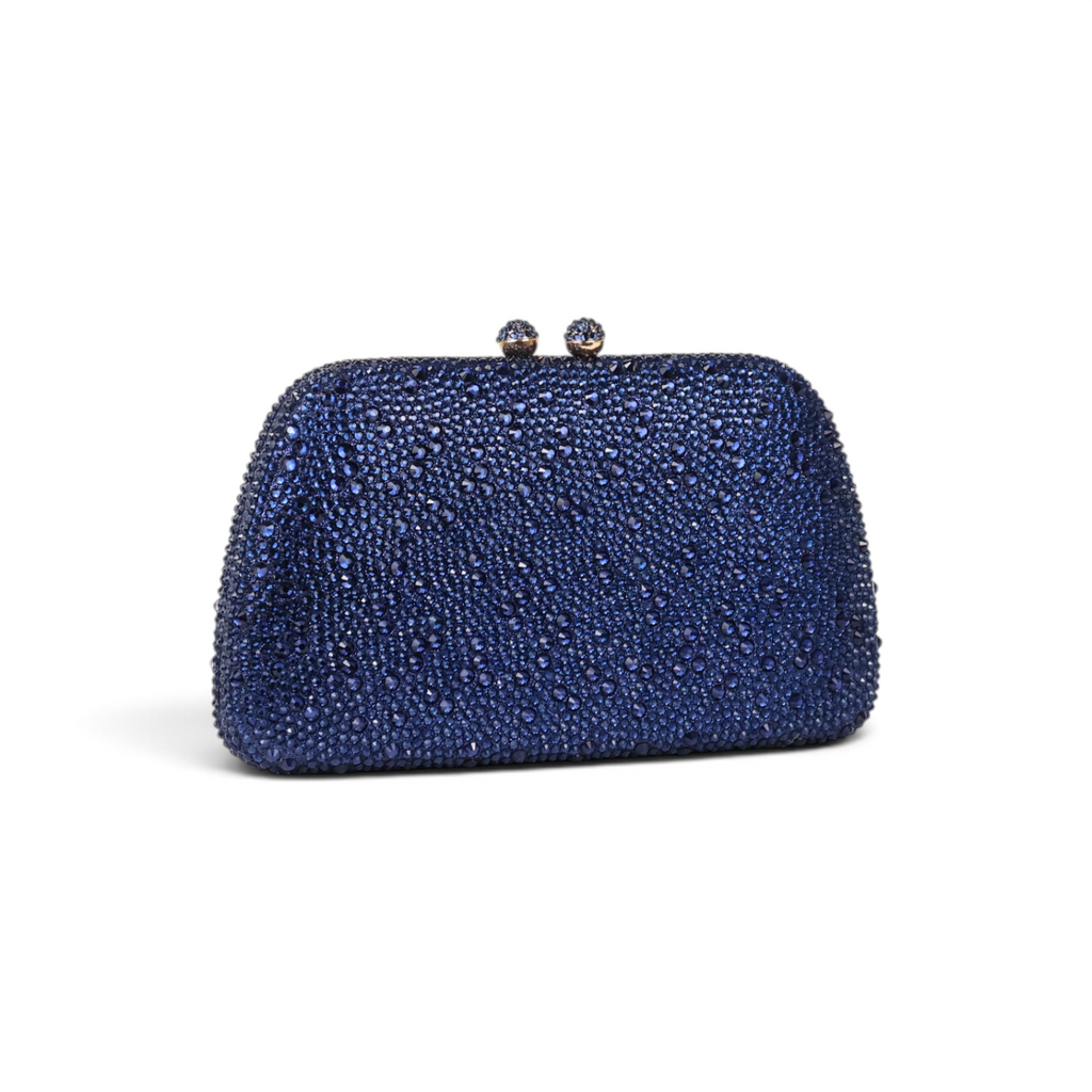 Bolsa Clutch Festa Pedraria Azul Marinho