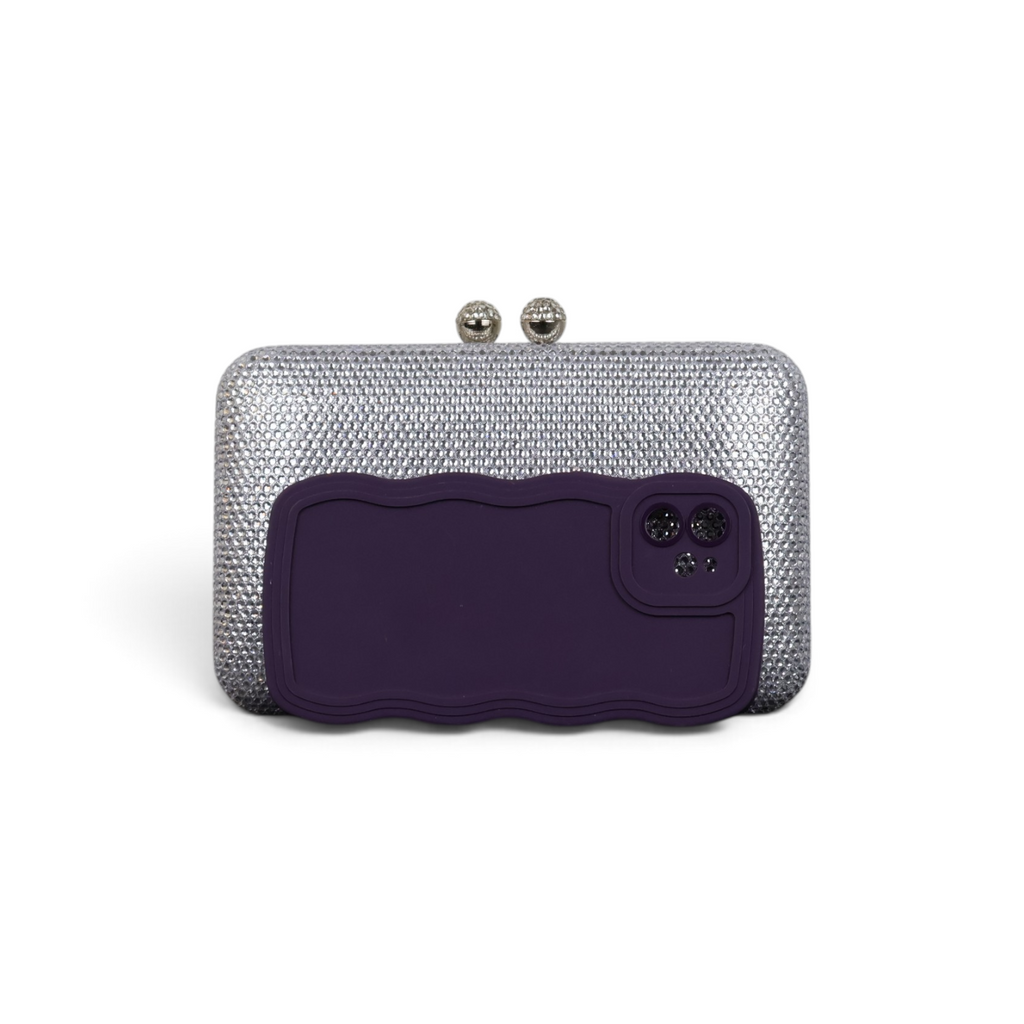 Bolsa Clutch Festa Pedraria Prata