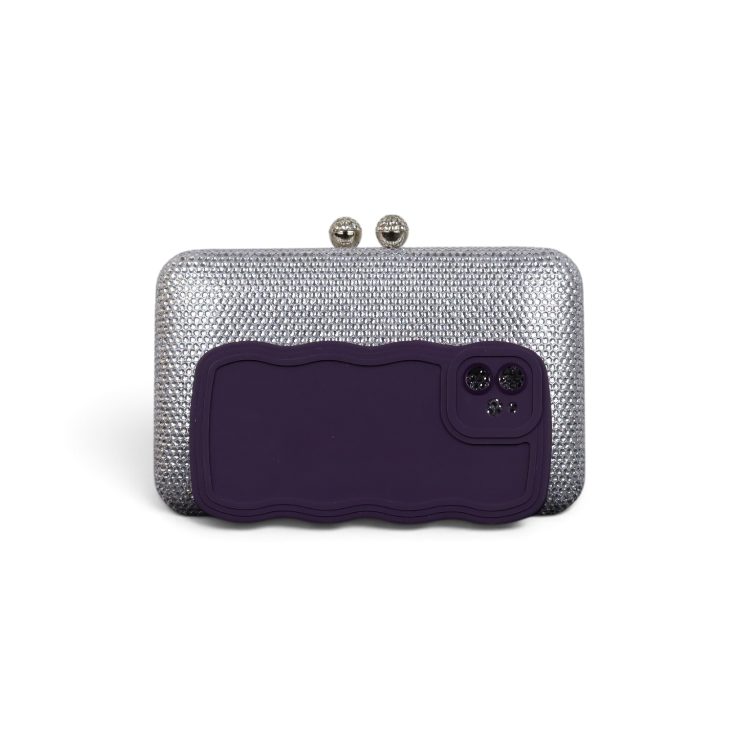 Bolsa Clutch Festa Pedraria Prata
