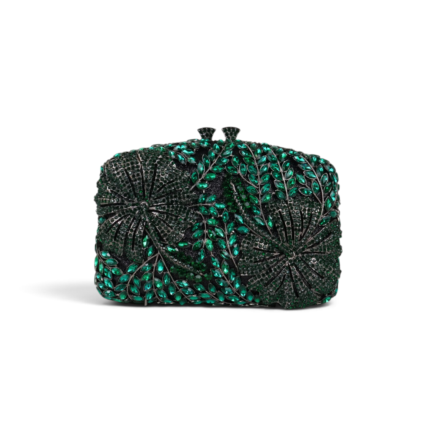 Bolsa Festa Clutch Pedraria Strass Verde