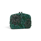 Bolsa Festa Clutch Pedraria Strass Verde