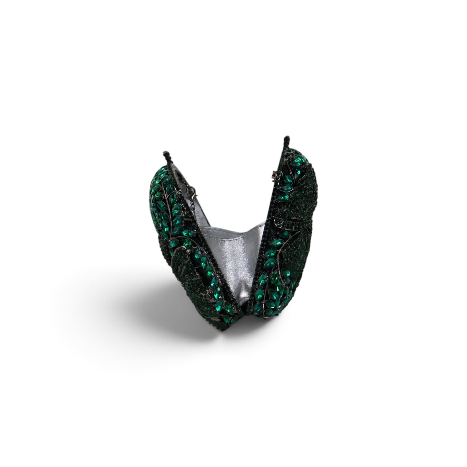Bolsa Festa Clutch Pedraria Strass Verde