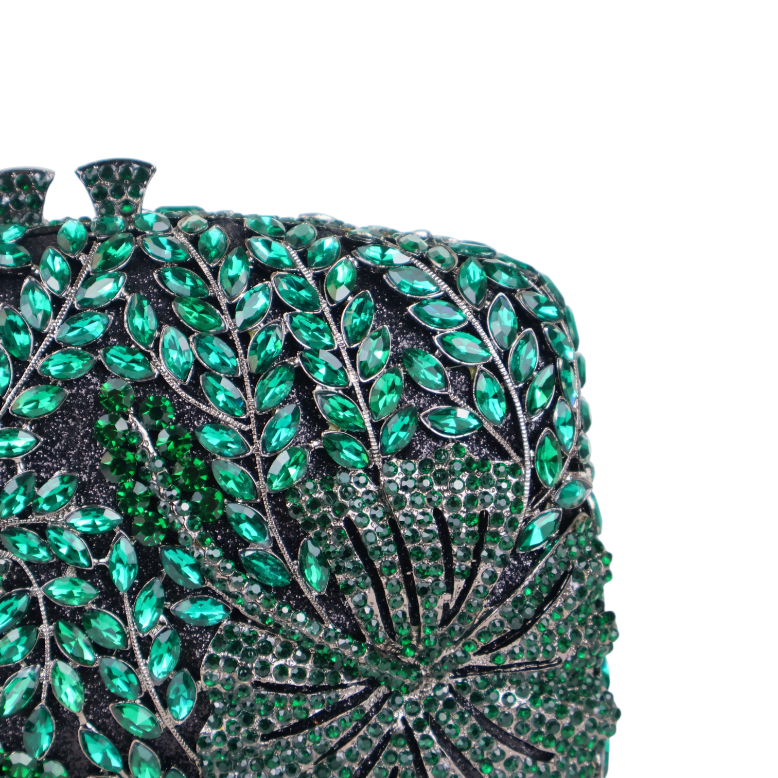 Bolsa Festa Clutch Pedraria Strass Verde