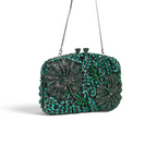 Bolsa Festa Clutch Pedraria Strass Verde
