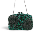 Bolsa Festa Clutch Pedraria Strass Verde